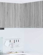 vidaXL Висящ шкаф Сив Сонома и бяло 57 x 57 x 80 см