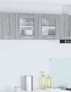 vidaXL Висящ шкаф Сив Сонома и бяло 80 x 31 x 40 см