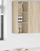vidaXL Висящ шкаф Сонома дъб 30 x 295 x 80 см Инженерна дървесина