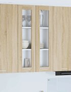 vidaXL Висящ шкаф Сонома дъб 60 x 31 x 100 см Инженерна дървесина