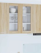 vidaXL Висящ шкаф Сонома дъб 80 x 31 x 80 см Инженерна дървесина