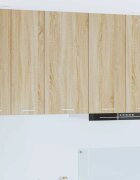 vidaXL Висящ шкаф Сонома дъб и бяло 40 x 31 x 80 см