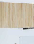 vidaXL Висящ шкаф Сонома дъб и бяло 50 x 31 x 80 см