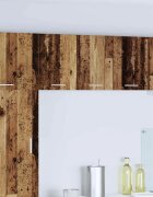 vidaXL Висящ шкаф Стара дървесина и бяло 30 x 31 x 40 см
