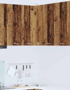 vidaXL Висящ шкаф Стара дървесина и бяло 57 x 57 x 80 см