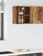 vidaXL Висящ шкаф Старо дърво 30 x 295 x 40 см Инженерна дървесина