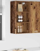 vidaXL Висящ шкаф Старо дърво 40 x 295 x 80 см Инженерна дървесина