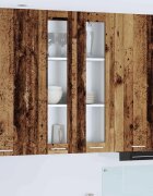 vidaXL Висящ шкаф Старо дърво 60 x 31 x 100 см Инженерна дървесина