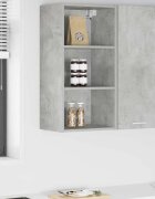 vidaXL Висящ шкаф Циментено сиво 40 x 295 x 80 см Инженерна дървесина