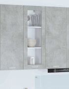 vidaXL Висящ шкаф Циментено сиво 40 x 31 x 100 см Инженерна дървесина