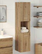 vidaXL Висящ шкаф за баня дъб артизан 30x30x130 см инженерно дърво