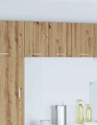 vidaXL Висящ шкаф Занаятчийски дъб и бяло 30 x 31 x 40 см