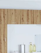 vidaXL Висящ шкаф Занаятчийски дъб и бяло 40 x 31 x 40 см