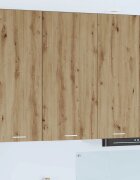 vidaXL Висящ шкаф Занаятчийски дъб и бяло 50 x 31 x 100 см