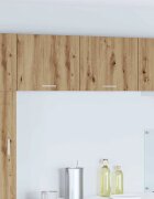 vidaXL Висящ шкаф Занаятчийски дъб и бяло 50 x 31 x 40 см
