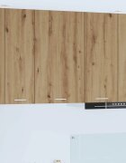 vidaXL Висящ шкаф Занаятчийски дъб и бяло 50 x 31 x 80 см