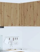 vidaXL Висящ шкаф Занаятчийски дъб и бяло 57 x 57 x 80 см