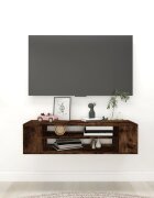 vidaXL Висящ ТВ шкаф опушен дъб 100x30x265 см инженерно дърво