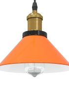 vidaXL Висяща лампа Регулируема височина E27 Гланц Оранжев Ø 22 cm