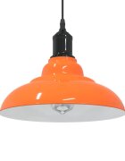 vidaXL Висяща лампа Регулируема височина E27 Гланц Оранжев Ø 31 cm