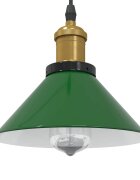 vidaXL Висяща лампа Регулируема височина E27 Гланц Зелен Ø 22 cm Метал