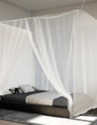 vidaXL Висяща мрежа против комари 156 mesh бял 220x120x150 см