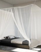 vidaXL Висяща мрежа против комари 156 mesh бял 220x150x180 см