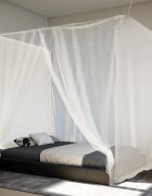 vidaXL Висяща мрежа против комари 156 mesh бял 220x200x210 см