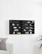 vidaXL Витрина Монтиране на стена Черния дъб 100 x 85 x 50 cm