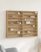 vidaXL Витрина Монтиране на стена Дъб 100 x 85 x 75 cm