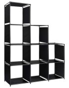 vidaXL Витринен рафт стълбище 130x45x170 см плат