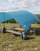 vidaXL Водоустойчив палатка навес Синьо 695 x 580 x 200 см