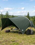 vidaXL Водоустойчив палатка навес Военнозелено 550 x 400 x 230 см