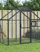 vidaXL Волиера антрацит 179x100x185 см алуминий