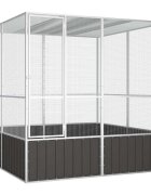 vidaXL Волиера антрацит 2135x2175x2115 см поцинкована стомана