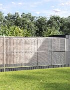 vidaXL Волиера с удължение сребриста 1244x203x216 см стомана