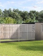 vidaXL Волиера с удължение сребриста 911x303x216 см стомана