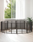 vidaXL Врата за кучета 10 бр. Черно 60 x 60 cm Поцинкована стомана