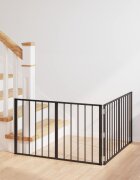 vidaXL Врата за кучета 2 бр. Черно 100 x 60 cm Поцинкована стомана