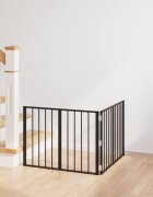 vidaXL Врата за кучета 2 бр. Черно 80 x 60 cm Поцинкована стомана