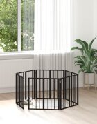 vidaXL Врата за кучета 6 бр. Черно 60 x 60 cm Поцинкована стомана