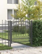 vidaXL Врата за ограда с връх под формата на копие KAMPEN 103 x 100 см