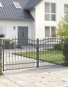 vidaXL Врата за ограда с връх под формата на копие KAMPEN 305 x 125 см