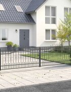 vidaXL Врата за ограда с връх под формата на копие KAMPEN 404 x 100 см