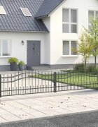 vidaXL Врата за ограда с връх под формата на копие KAMPEN 404 x 75 см