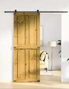 vidaXL Врата за плевня CORONA 80 x 210 cm Масивна борова дървесина