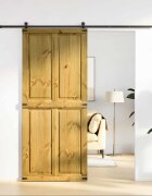 vidaXL Врата за плевня CORONA 90 x 210 cm Масивна борова дървесина