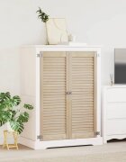 vidaXL Врата за шкаф с врата 2 бр. Натурално 110 x 21 x 395 см