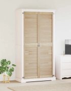 vidaXL Врата за шкаф с врата 2 бр. Натурално 201 x 495 см