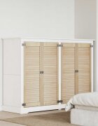 vidaXL Врата за шкаф с врата 4 бр. Натурално 110 x 21 x 395 см